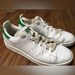 Adidas Classic White and Green Shoes